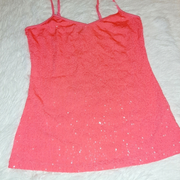 Coral sequined tank top NWOT - Picture 5 of 5